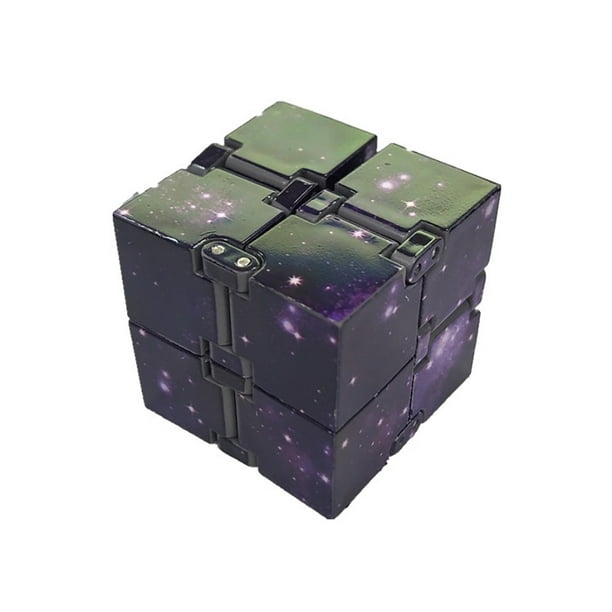 Infinity Fidget Cube For Kids And Adults Stress And Anxiety Relief Cool Hand Mini Kill Time Toys Infinite Cube For Add Purple Galaxy Space Walmart Com Walmart Com