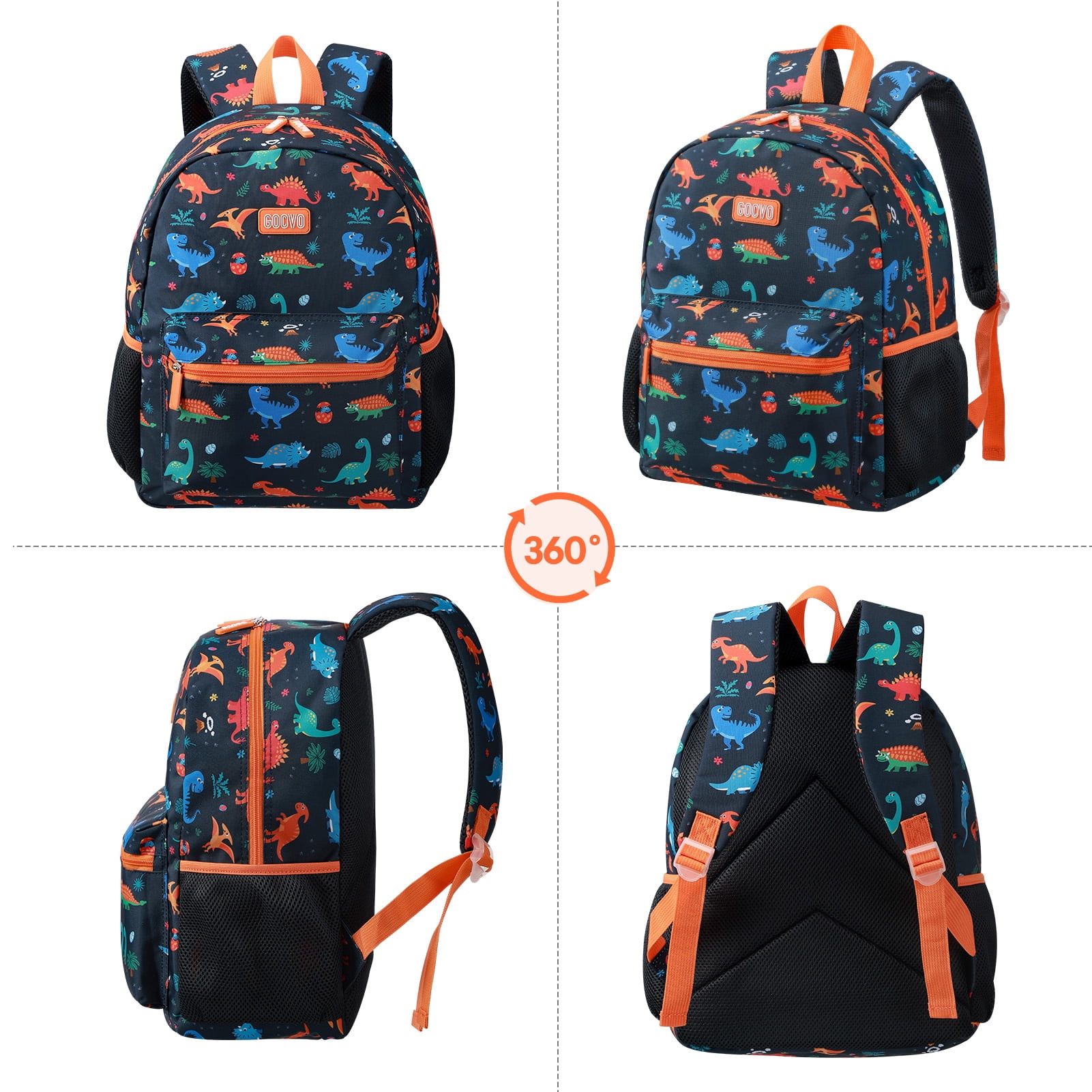 Gocvo Kids Backpack for Boys, Dinosaur Waterproof Toddler Bookbag for Kids School Backpacks