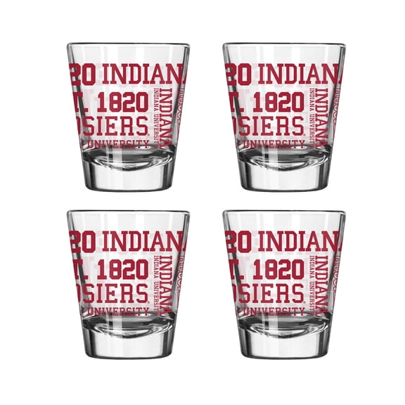 Logo Brands Indiana Hoosiers 4-Pack 2oz. Shot Glass Set