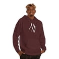 thumbnail image 4 of Effete Feline Claw Marks Scratch Unisex Hooded Sweatshirt, 4 of 4
