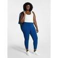 thumbnail image 2 of Terra & Sky Women's Plus Size Capri Ladder Leggings, 22" Inseam, Sizes 0X-5X, 2 of 5