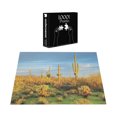 thumbnail image 3 of Ambesonne Spring Jigsaw Puzzle Durable Cardboard, Sonoran Desert Blooms, 1000 pcs, Marigold Blue Green, 3 of 5