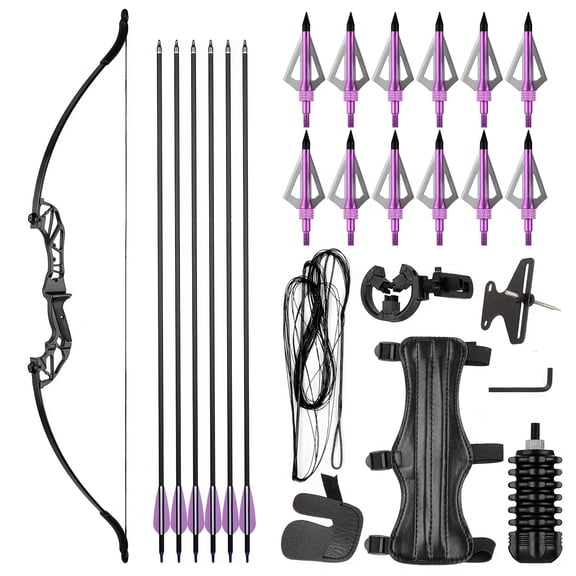 Archery Recurve Bow And Arrows For Adults, Takedown Aluminum Alloy Riser Bow Set For Beginners, Right Hand Archery Recurve Bow Kit, 40-55 Lbs
