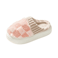 thumbnail image 2 of NexTorq Checkered Slipper House Slippers for Women Men Plush Warm Fuzzy Slippers Flyffy Bedroom Shoes Indoor Slip On US:9 (EU:40-41), 2 of 6