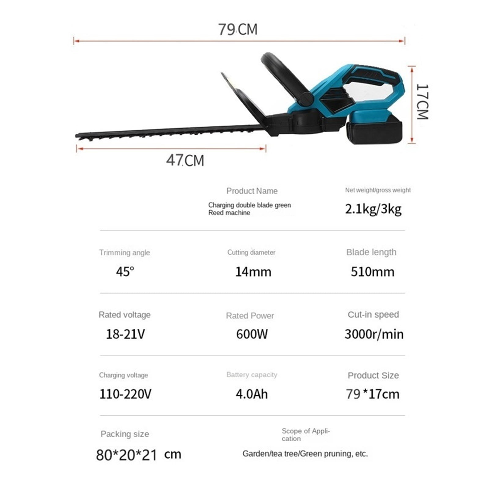 24V Cordless Grass Hedge Trimmer Electric Pruning Household Lawn Mower Grass Shear Lithium-ion Rechargeable Garden Tool Machine ,2 IN 1 Trimmer & Edger