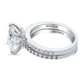 thumbnail image 3 of BERRICLE Sterling Silver Solitaire Wedding Engagement Rings 3 Carat Princess Cut Cubic Zirconia CZ Hidden Halo Ring Set for Women, Rhodium Plated Size 8.5, 3 of 12