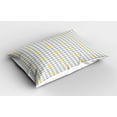 thumbnail image 2 of Ambesonne Abstract Pillow Sham 2 Pack, Repeating Polka Dots, 36"x20", Earth Yellow Pale Grey, 2 of 3