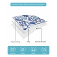 thumbnail image 5 of Quilts Twin XL Size, Boho Blue Floral Soft Comforter Bedding Set for Bed, Farmhouse Botanical Vintage Paisley Flower Lightweight Quilted Bedspread with Pillow Cover(2 Pieces), 68x98 Inch, 5 of 6