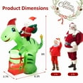 thumbnail image 4 of Costway 8FT Inflatable Christmas Santa Claus Dinosaur LED Lighted Decoration Gift Boxes, 4 of 11