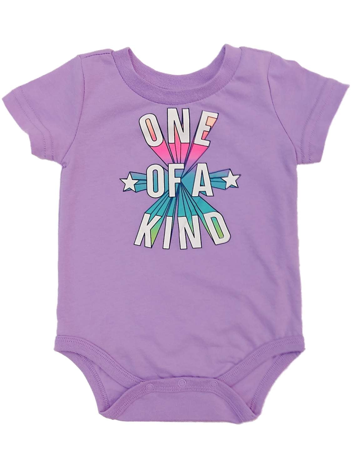 City Streets Infant Girls Purple One Of A Kind Bodysuit Creeper Baby