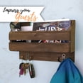 thumbnail image 5 of Autumn Alley Wood Wall Mounted Entry Organizer, Hanging Country Shelf with 4 Hooks, 5 of 8