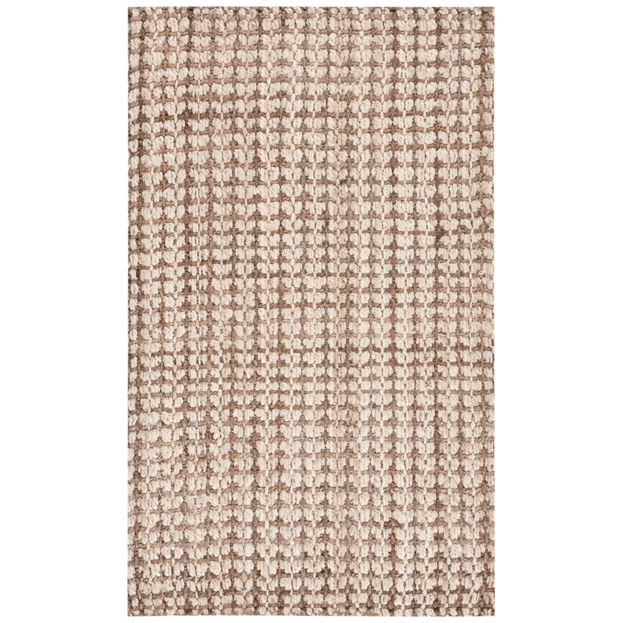 SAFAVIEH Natural Fiber Aletha Solid Area Rug, Ivory/Light Brown, 10' x 14'