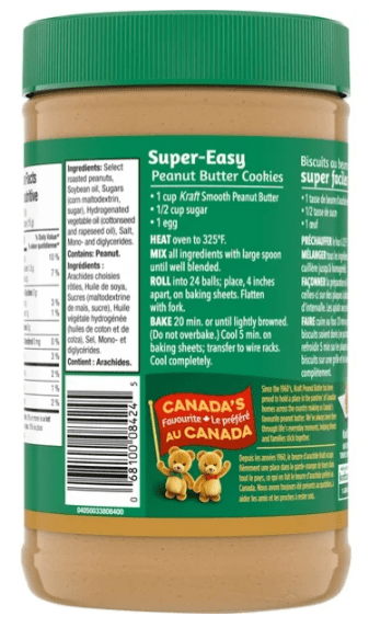 Kraft Smooth Peanut Butter, 1kg (4 Pack)