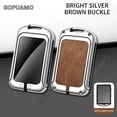 thumbnail image 2 of For Volvo A 3 buttons key case S60 S90 XC40 XC60 XC90 V60 V90 C40 Zinc alloy+leather Car Remote Key Case Cover Shell Accessories, 2 of 14