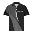 thumbnail image 4 of BRGZLK Mens Golf Shirts 250 Anniversary USA Shirt Summer Trendy Short Sleeve Turn-Down Collar Tees Loose Fit Patriotic Tops Dark Gray XXL, 4 of 5