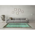 thumbnail image 3 of Ahgly Company Indoor Rectangle Abstract Light Blue Modern Area Rugs, 4' x 6', 3 of 4
