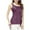 Purple, variant on Busydd Tank Top for Women Trendy Sequin Camisole Tops Solid Color Sleeveless Blouses Round Neck Summer Tank Tops