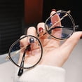 thumbnail image 4 of Montura de gafas anti luz azul poligonal para estudiantes femeninas con miopía, gafas con acabado, gafas versátiles, 4 of 5