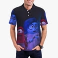 thumbnail image 2 of Lsque inside out 2 Pattern Golf Shirts for Men Dry Fit Print Moisture Wicking Performance Short Sleeve Polo Shirt-3X-Large, 2 of 7
