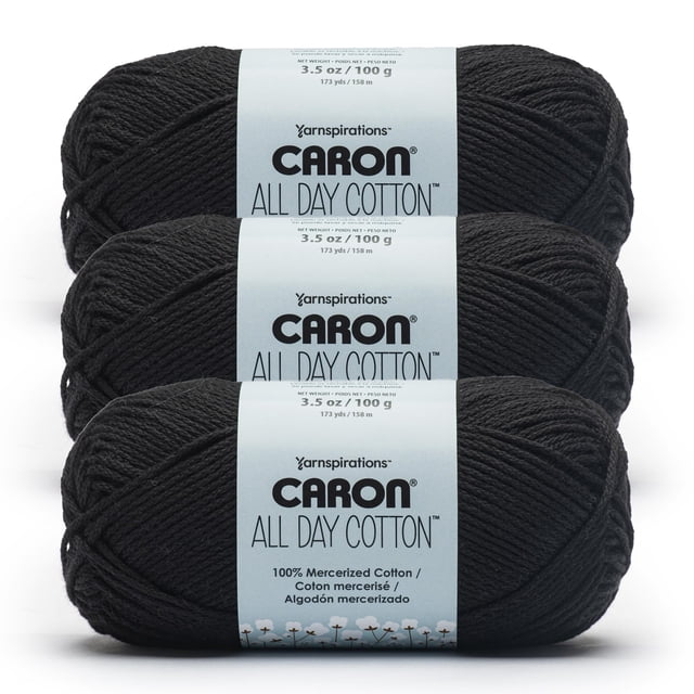 Algodón para todo el día de Yarn Caron, 100% algodón mercerizado, 158 m, 100 g