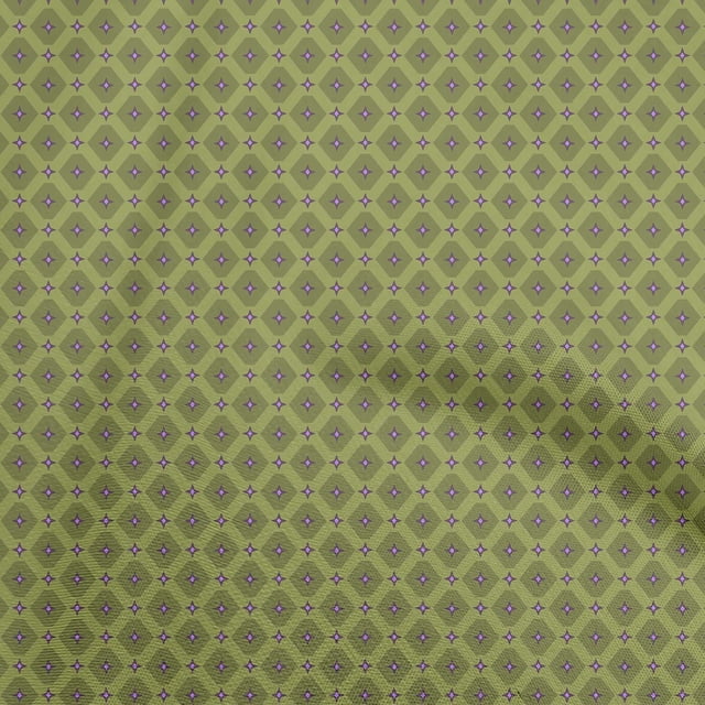 oneOone Cotton Cambric Light Green Fabric Geometric Craft Projects Decor Fabric Printed By The Yard 56 Inch Wide