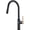 Black, variant on Pull Out Kitchen Faucet, 360 Degree Hot and Cold Rotating Sink Tap, ABS Double Key Shower Head, Black Brushed Rose Gold,Black