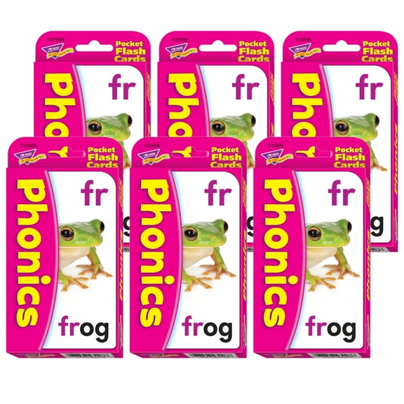 TREND Phonics Pocket Flash Cards, 6 Packs