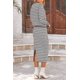 thumbnail image 2 of Conjunto Coordinado PRETTYGARDEN Suéter y Falda a Rayas Gris Talle S, 2 of 8