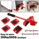 thumbnail image 3 of Kit para mover muebles pesados ​​sin esfuerzo, mueve muebles con ruedas, kit de palanca y carro para muebles, 1 barra de elevación y 4 ruedas móviles, jugo, 3 of 5