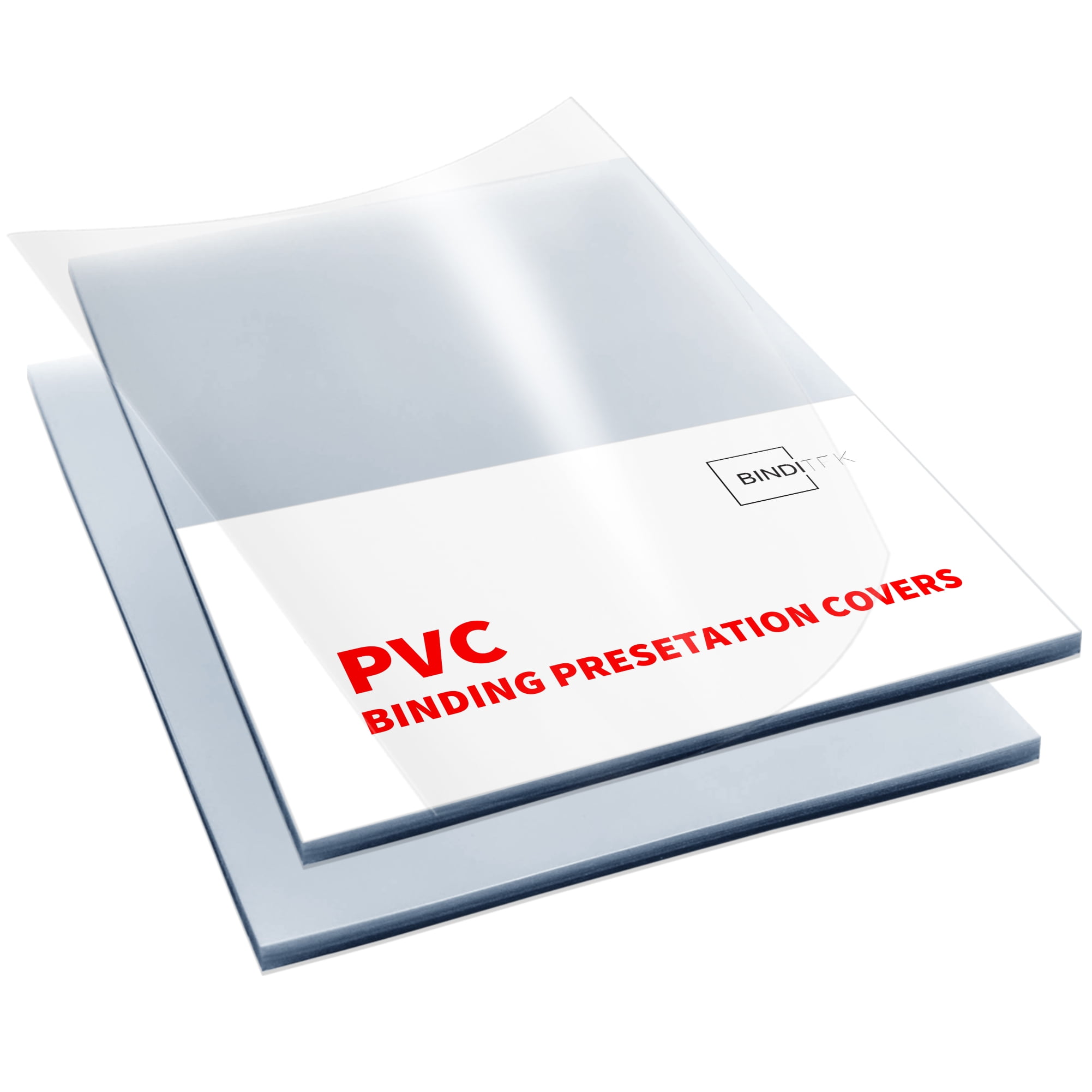 Binditek 200 Pack 8mil PVC Binding Presentation Covers,Clear Binding