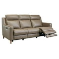 thumbnail image 4 of Wisteria Sofa in Light Brown Wood Finish and Taupe Genuine Leather, 4 of 5