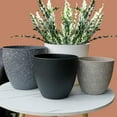 thumbnail image 4 of SPRING PARK Frosted Imitation Stone Flower Pots Bonsai Flowerpot Balcony Plant Pot Indoor/Outdoor Plant Pots Home Decor Supplies, 4 of 7