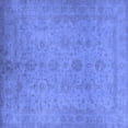thumbnail image 1 of Ahgly Company Machine Washable Indoor Square Oriental Blue Industrial Area Rugs, 7' Square, 1 of 4