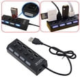 thumbnail image 2 of CHOK 4-Port USB 2.0 Hub with Individual On Off Power Switches and LEDs Multiple Usb Hub Adapter, 2 of 5