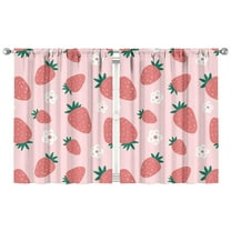 Nursery Curtains Boys Girls Kids Strawberry Print Pattern Window Drapes for Living Bedroom Playroom Room Decor Rod Pocket 42x54 Inch 2 Panels