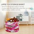 thumbnail image 5 of Round Toy Storage Basket Foldable Storage Basket for Home Decor Laundry Basket20" x 14" Cherries and Daisies, 5 of 6