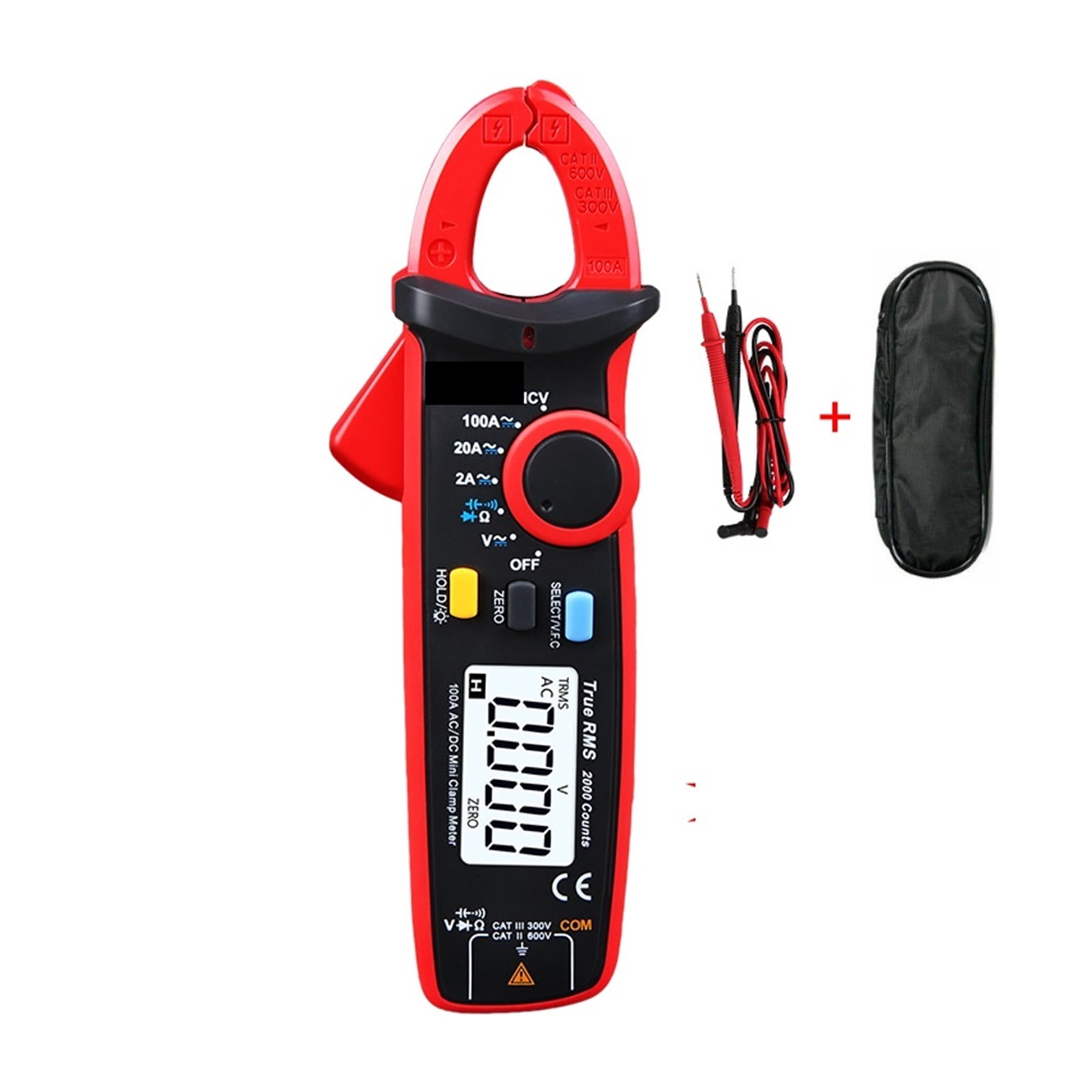 Mini Digital AC DC Current Clamp Meter Voltage Voltmeter 100A Ammeter Pliers Electrical Frequency Tester