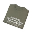 thumbnail image 4 of Novelty Potato Chips Vodka Enthusiast Foodie Hilarious French Fries Lover Pun Men Women Unisex Softstyle T-Shirt, 4 of 4