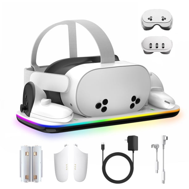 Base de carga DOBE FOMIS para Meta Oculus Quest 3/3S con iluminación RGB