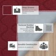 thumbnail image 6 of JAATOP Dirt Trapper Door Mats 20"x 32", Non-Slip Semicircular Doormat, Absorbent Floor Mat for Front Door, Washable Entry Rugs, Red, 6 of 9