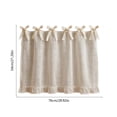 thumbnail image 3 of Hometravel Linen Striped Half Curtain, Bow Tie Cabinet Cover with Farmhouse Style, Decorative Oven Door Valance for Kitchen, Homestay, and Rustic Window Accent, 3 of 6