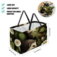 thumbnail image 2 of Hedgehog Large Capacity Reusable Oxford Cloth Grocery Baskets: Foldable Toy Basket, Storage Bag, Easter Basket, 2 of 7