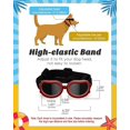 thumbnail image 3 of lunettes Pour Chiens- Rouge, Lunettes De Soleil Pour Animaux De Compagnie Rglables, Lunettes De Protection Tanche La Poussire Anti-uv, Coupe-vent, 3 of 5