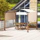 thumbnail image 3 of Costway Pérgola Retráctil de 300 x 360 cm, Arqueada con Toldo Parasol y Postes de Madera, 16 Clavos Incluidos, Cenador de Metal para Exteriores para Jardín, Patio Trasero, Porche, Beige/Gris, 3 of 5