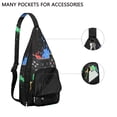 thumbnail image 2 of Gamer Gift Sling Backpack - Digital Loading Screen & Strategy Mode Pattern, Fashionable Water-Resistant Pack for Students, 2 of 4