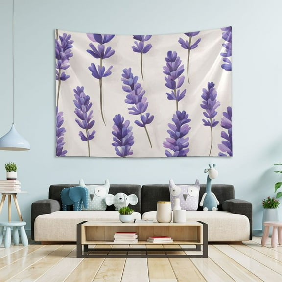 Yayeee Tapestry Wall Hanging for Bedroom 60" x 40" Living Room Home Wall Art Decor, Lavender Pattern