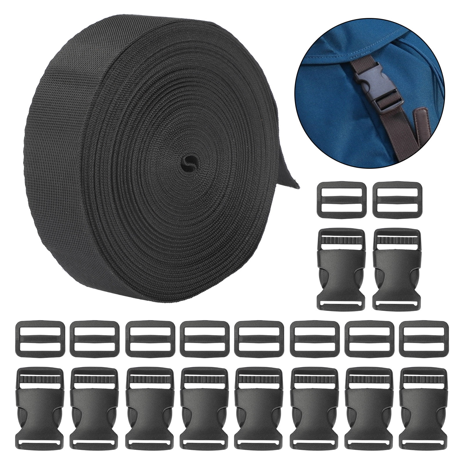 2 Inch Nylon Webbing Strap 10 Pcs Release Plastic Buckles Heavy Wide Sewing Tool for sale online