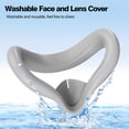 thumbnail image 3 of husxh Silicone VR Face Cover Sweatproof Protective Eye Pad with Anti-Leakage Nose Pad Face Cushion Pad Replacement for Meta Quest 3S VR Accessories, 3 of 9