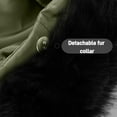 thumbnail image 4 of Wutalume Women's Winter Warm Cotton Jacket Single Breasted Zipper Jacket, Cozy and Lightweight, Comfortable Fit, Ideal for Cold Weather and Everyday Activities,Army Green L, 4 of 6
