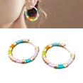 thumbnail image 2 of YongCo Vibrant Handcrafted Dangle Earring Artistic Enamel Detailing Trendy Copper Accessories, 2 of 11